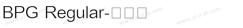 BPG Regular字体转换